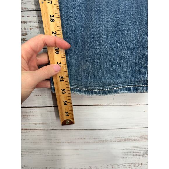 Miss Me Bootcut Jeans Light Wash Mid Rise Y2K Stretch Bedazzled Rhinestones 33 - Picture 5 of 12